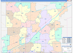 Grand Island Metro Area Wall Map Color Cast Style 2026